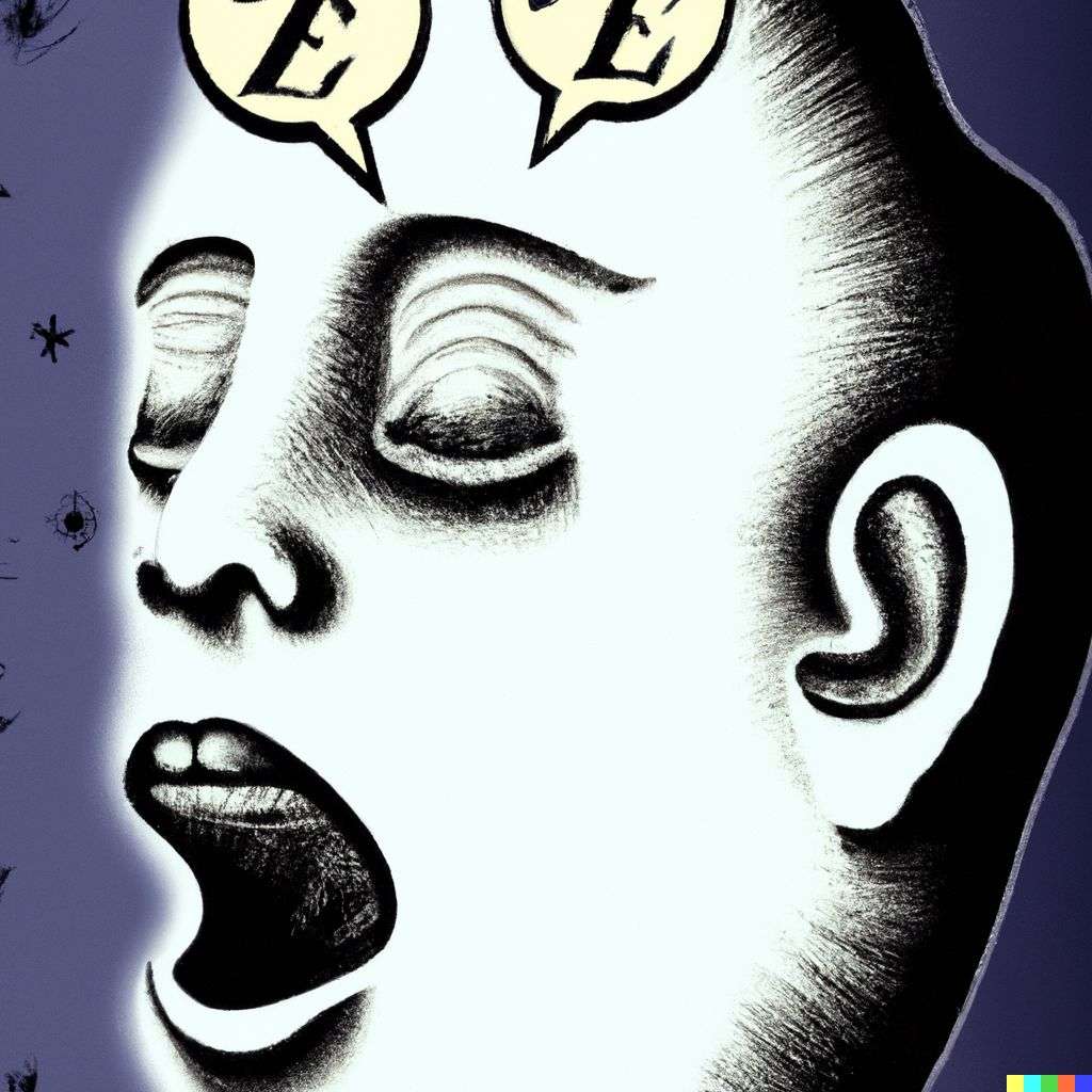 a representation of anxiety, digital art, faux-3D style